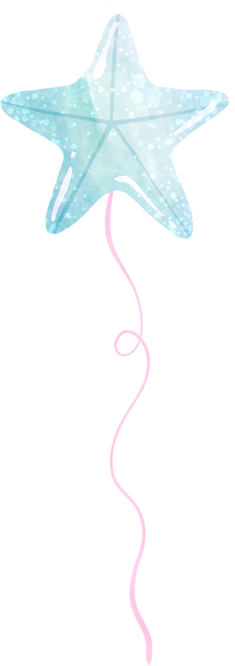 Watercolor Starfish Balloon