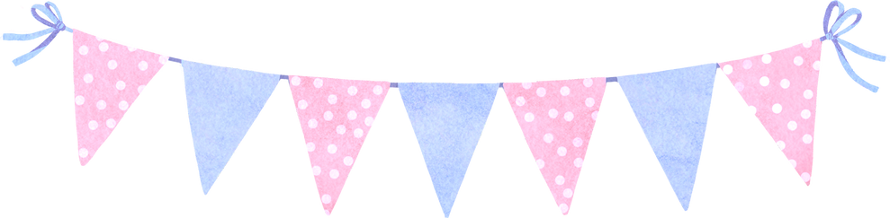 Watercolor Birthday Bunting Flags