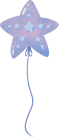 Stylized Watercolor Starfish Balloon