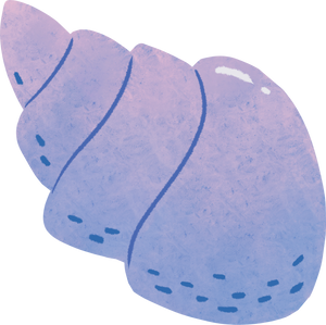 Stylized Watercolor Conch Shell