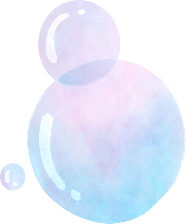 Watercolor Mermaid Birthday Bubbles